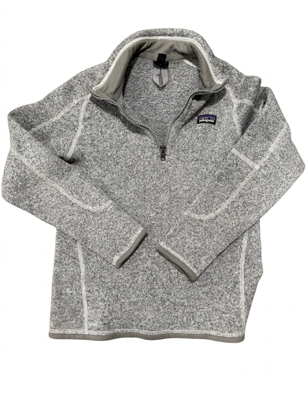 Patagonia Kids Better Sweater 1/4 Zip Fleece Pullover Gray -See Measurements-
